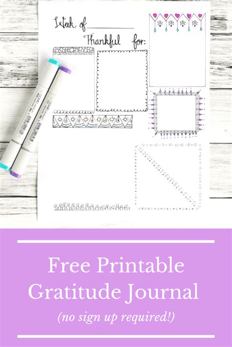 Free Printable Gratitude Journal Page The Artisan Life