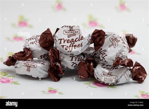Treacle Toffee Sweets And Candy On A Paper Background Photographed In A