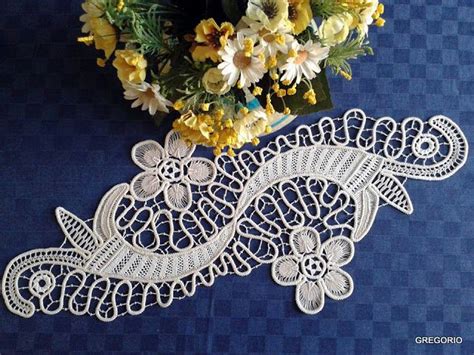 Macrame Rumeno Point Lace Variet Con Lo Stesso Modello Tutorial