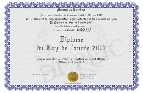 Diplome Du Gay De L Annee 2017