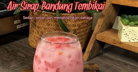 Resipi Air Sirap Bandung Tembikai Oleh Salina Jalaludin Cookpad