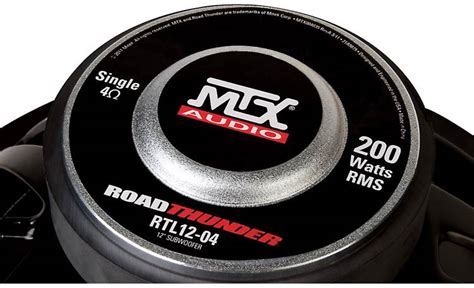 Mtx Rtl Road Thunder Series Ohm Component Subwoofer At