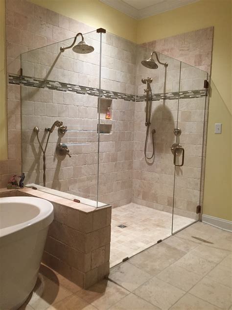 Curbless Frameless Glass Shower Enclosure Goochland Va Rva Shower Door George Hedges 247 2825