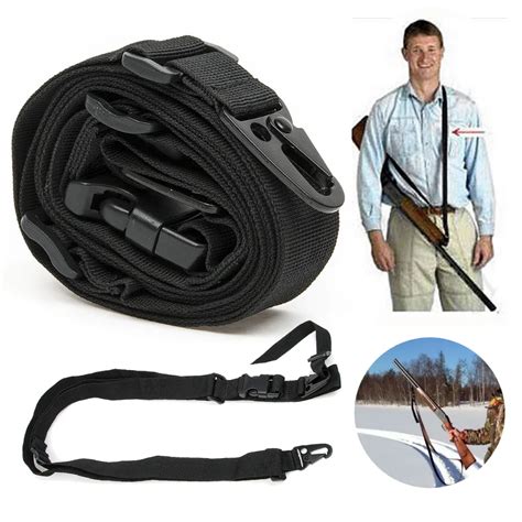 Hunting Gun Sling Black Three Point Rifle Sling Hunting Gun Accessories ...