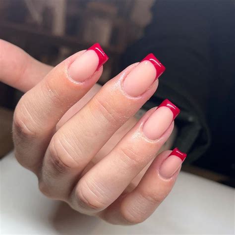 30 Romantic Red French Tip Nails You Should Try Nail Designs Daily