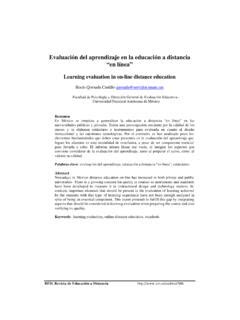 Evaluaci N Del Aprendizaje En La Educaci N A Distancia En