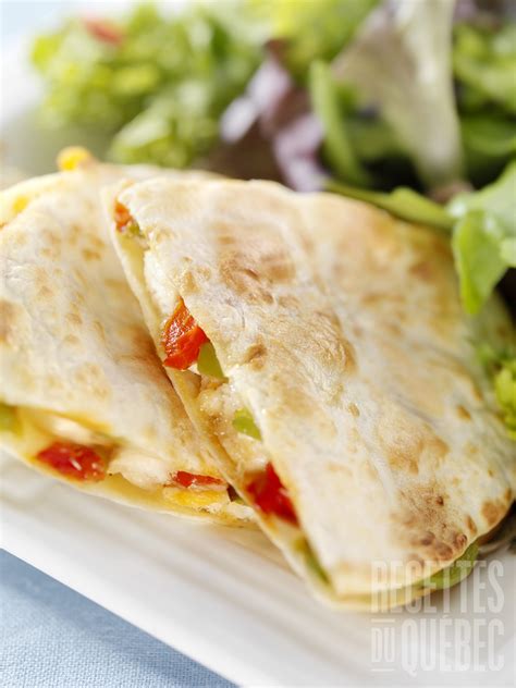 Quesadillas au poulet et à la mangue Recettes du Québec