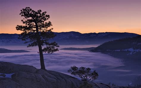 壁纸1680x1050地球瑰宝 大尺寸自然风景壁纸精选 第八辑 Donner Lake At Sunset California 加州 日落中