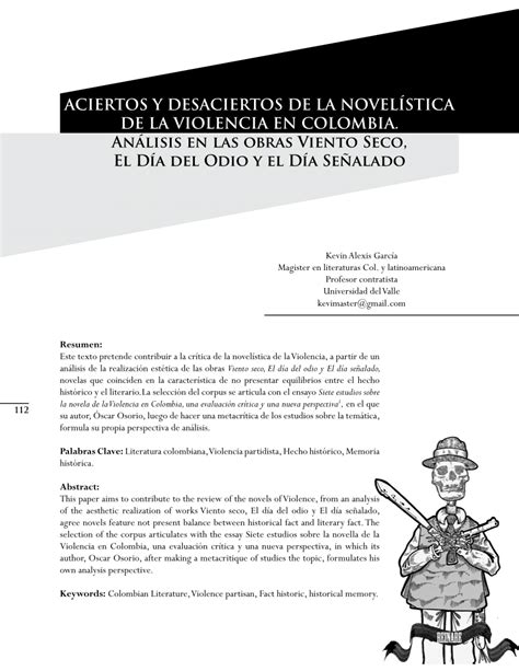 Pdf Aciertos Y Desaciertos De La Novel Stica De La Violencia En