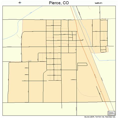 Pierce Colorado Street Map 0859005