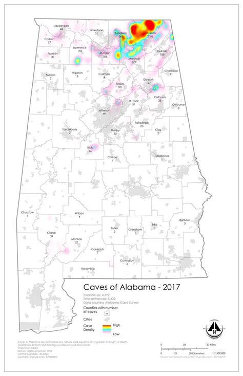 Alabama Cave Distribution 2017 Chuck Sutherland Flickr