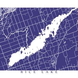 Rice Lake, ON Map Print Ontario Art - Etsy