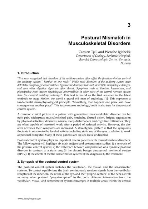 Pdf Postural Mismatch In Musculoskeletal Disorders Dokumen Tips