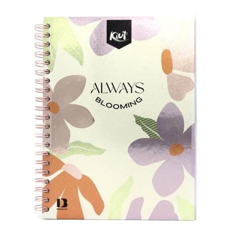 Cuaderno Argollado Tapa Dura Profesional Raya Kiut Always Blooming