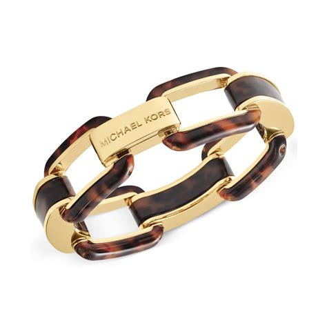 Michael Kors Goldtone Tortoise Link Bracelet In Metallic Lyst