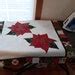 Christmas Poinsettias Appliqued Quilted Wall Hanging And Table Topper