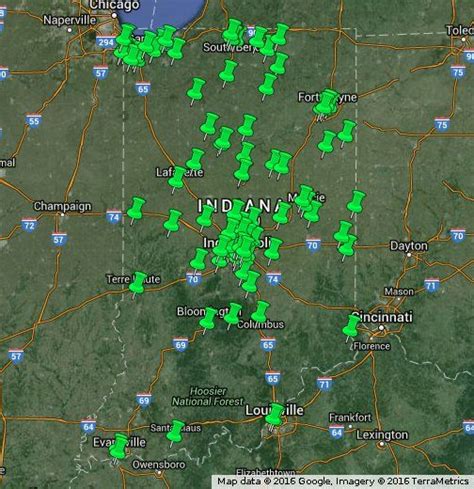 Trails And Greenways In Indiana Map Detailed Map Indiana