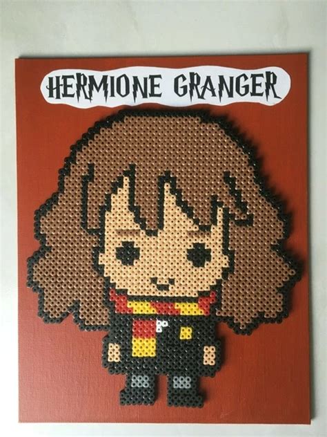 Pixel Art Perles A Repasser Tableau De Hermione Granger 2 £1115