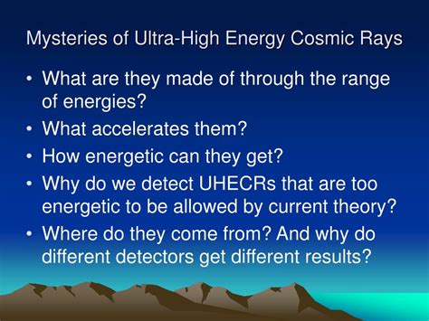 Ppt Ultra High Energy Cosmic Ray Research With The Pierre Auger