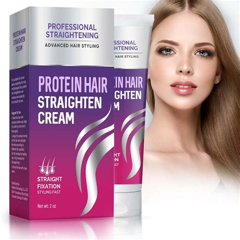 Silk And Gloss Hair Straightener Cream Protein Correcting Formula For