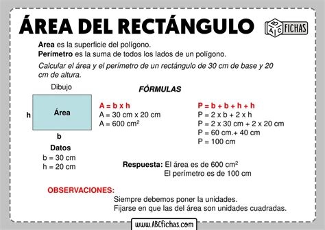 F Rmula Del Rea Del Rect Ngulo Con Ejemplos Pr Cticos