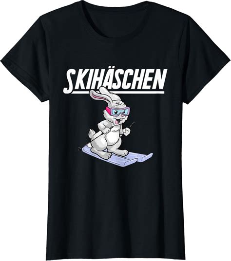 Damen Skihäschen Apres Ski Wintersport Afterski Apres Ski Hase T Shirt