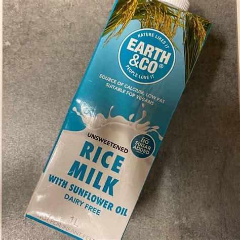 Earth Co Unsweetened Rice Milk Review Abillion