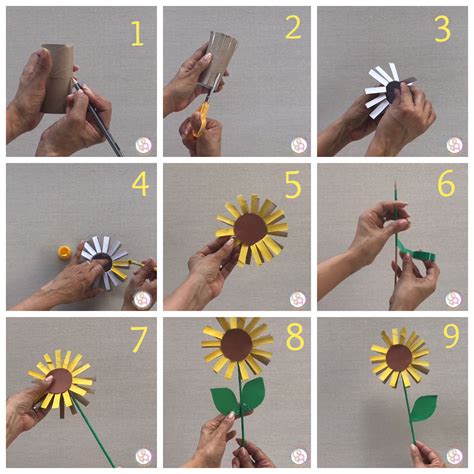 Aprender Sobre Imagem Como Fazer Flor De Girassol De Papel Br