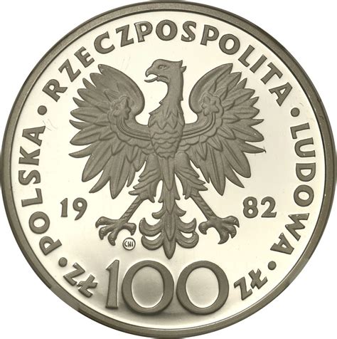 PRL 100 złotych 1982 Jan Paweł II stempel lustrzany NGC PF69 ULTRA