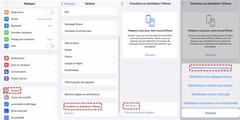 Corrections bouton Effacer contenu et réglages grisé sur l iPhone