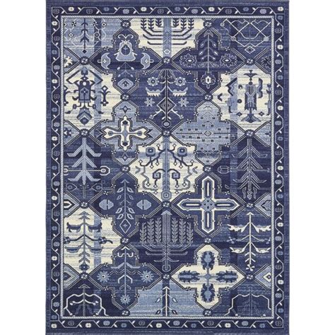 Bungalow Rose Godina Oriental Blue Area Rug Reviews Wayfair