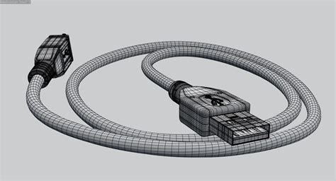 Free 3d Usb Cable Turbosquid 1274715