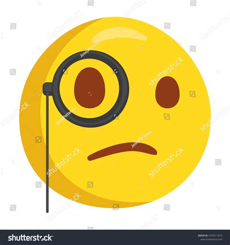 Eye Monocle Emoji Icon Illustration Gentlemen Stok Vektör Telifsiz 1929511079 Shutterstock