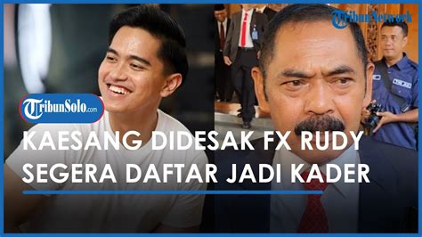 Kaesang Didesak Fx Rudy Jika Tertarik Diusung Pdi P Maju Pilkada Untuk