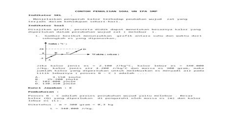 Contoh Soal Un Ipa Smp Doc Document