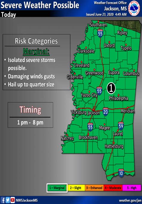 Large segment of Mississippi under threat of severe weather on Tuesday ...