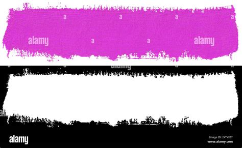 Purple Stroke Of Paint Texture Isolated On White Background With