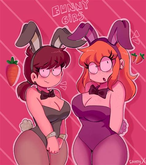 Rule 34 2girls Blush Bunny Girl Cute Eddsworld Ell Eddsworld Ellsworld Female Looking At