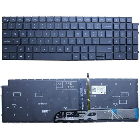 New Us Black English Backlit Laptop Keyboard Without Palmrest For Dell Vostro 15 5510 5515