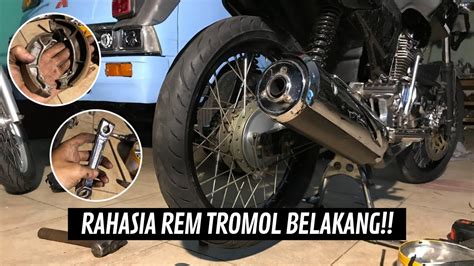 Rem Tromol Belakang Macet Roda Motor Seret Garage Youtube