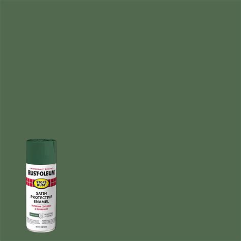 Canyon Green Rust Oleum Stops Rust Satin Protective Enamel Spray Paint 12 Oz