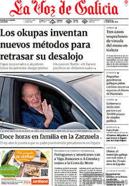 Menéame noticias on Twitter Portada de La voz de Galicia de hoy 24 5