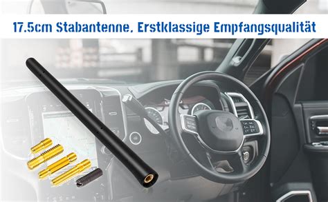 Dzanken Autoantenne Kurz Dachantenne Auto Cm Autoradio Dab Antenne