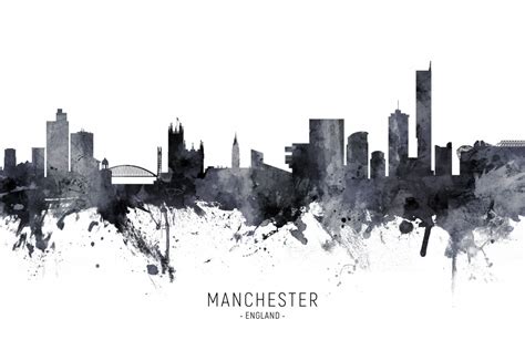 Skyline Von Manchester England Michael Tompsett Als Kunstdruck Oder