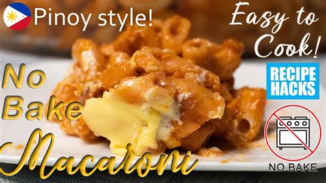 No Bake Baked Macaroni With Creamy White Sauce Filipino Style Youtube