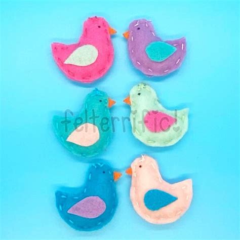 Felt Bird Ornaments Etsy