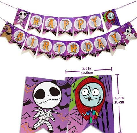 Nightmare Before Christmas Inspired Banner Happy Birthday Banner