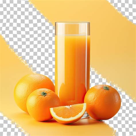 Premium Psd Oranges And Orange Juice On Transparent Background