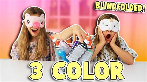 3 Colors Of Glue Slime Challenge Blindfolded Jkrew Youtube