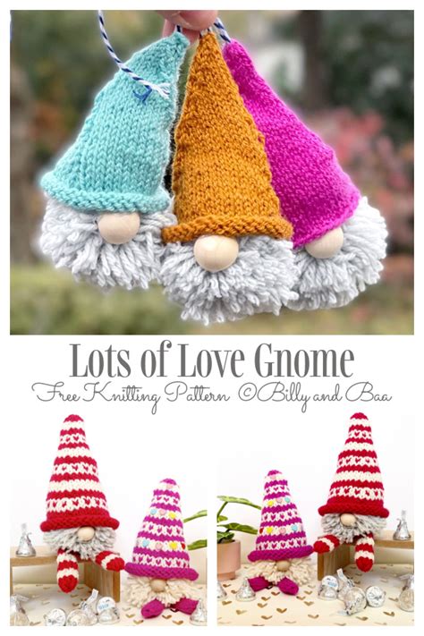 Amigurumi Valentine Gnome Free Knitting Pattern Christmas Knitting